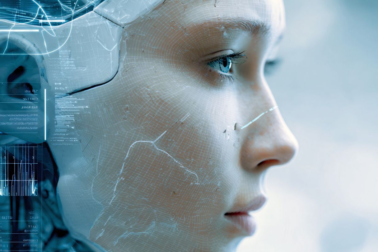 The interior of a data centre 